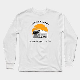 Truck Work Trucking Country Road Vintage Retro Agriculture Farmer Long Sleeve T-Shirt